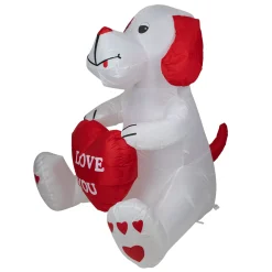 Northlight 4' Inflatable Lighted Valentine's Day Doggie Outdoor Decoration