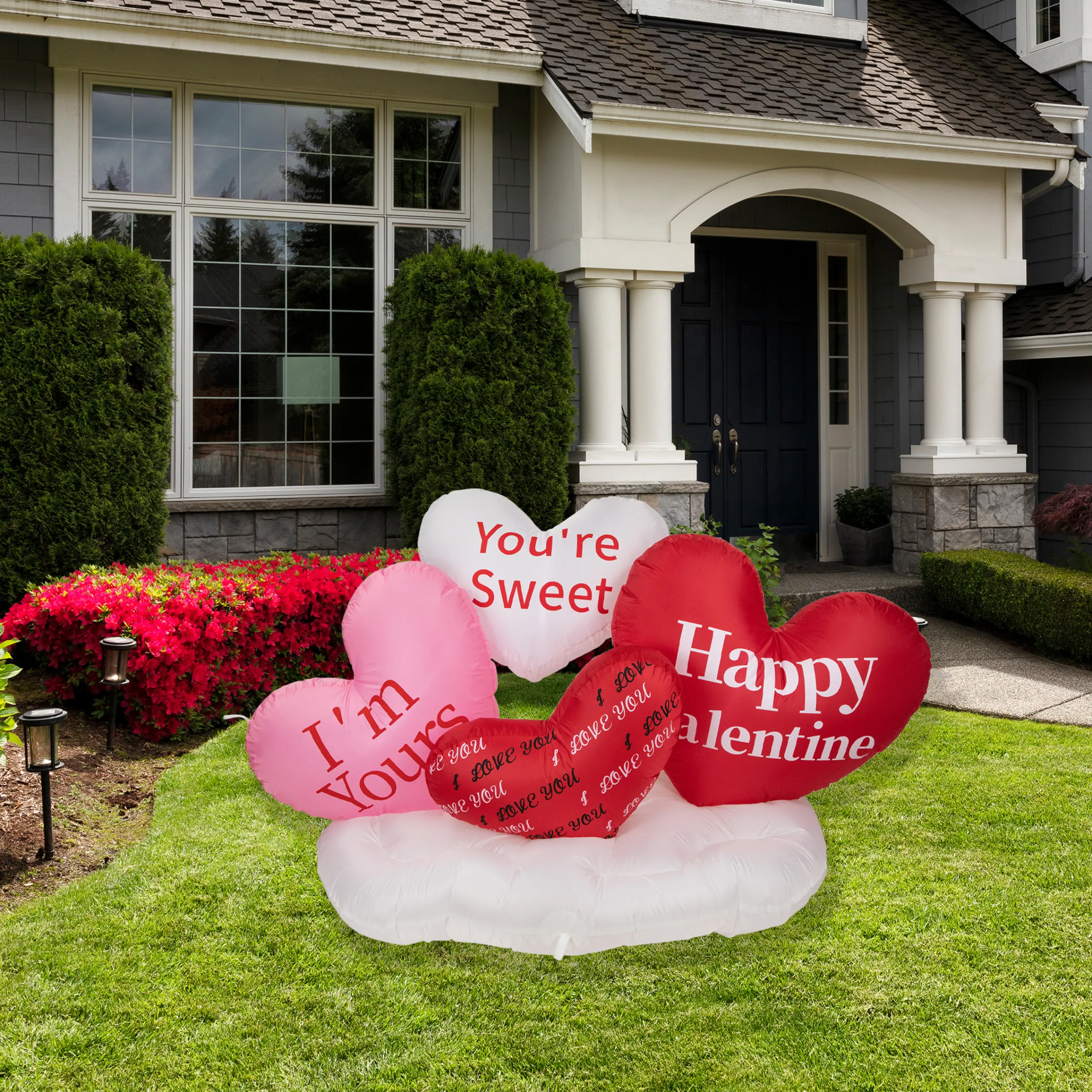 Northlight 5' Inflatable Lighted Valentine's Day Conversation Hearts Outdoor Decoration