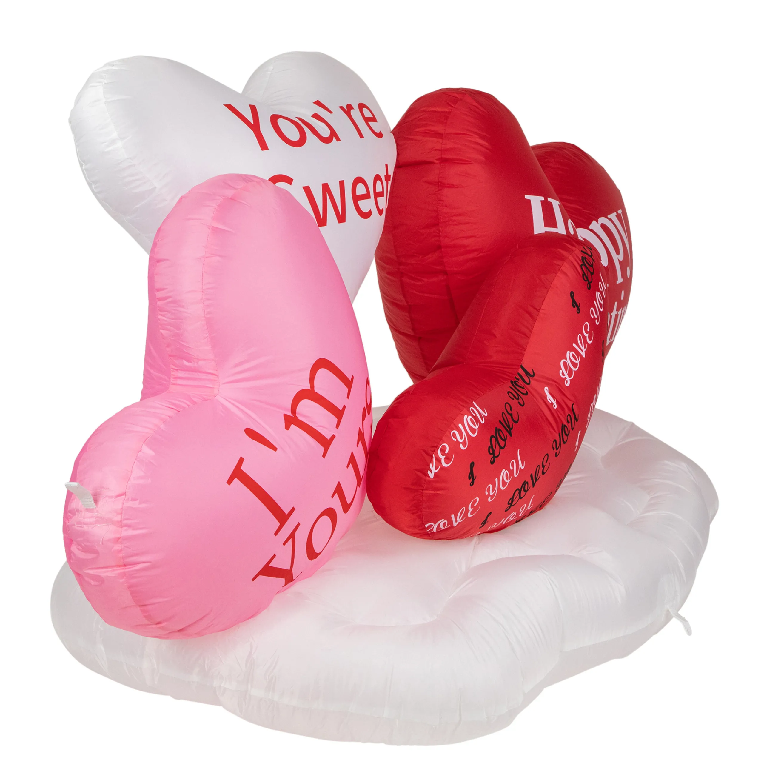 Northlight 5' Inflatable Lighted Valentine's Day Conversation Hearts Outdoor Decoration