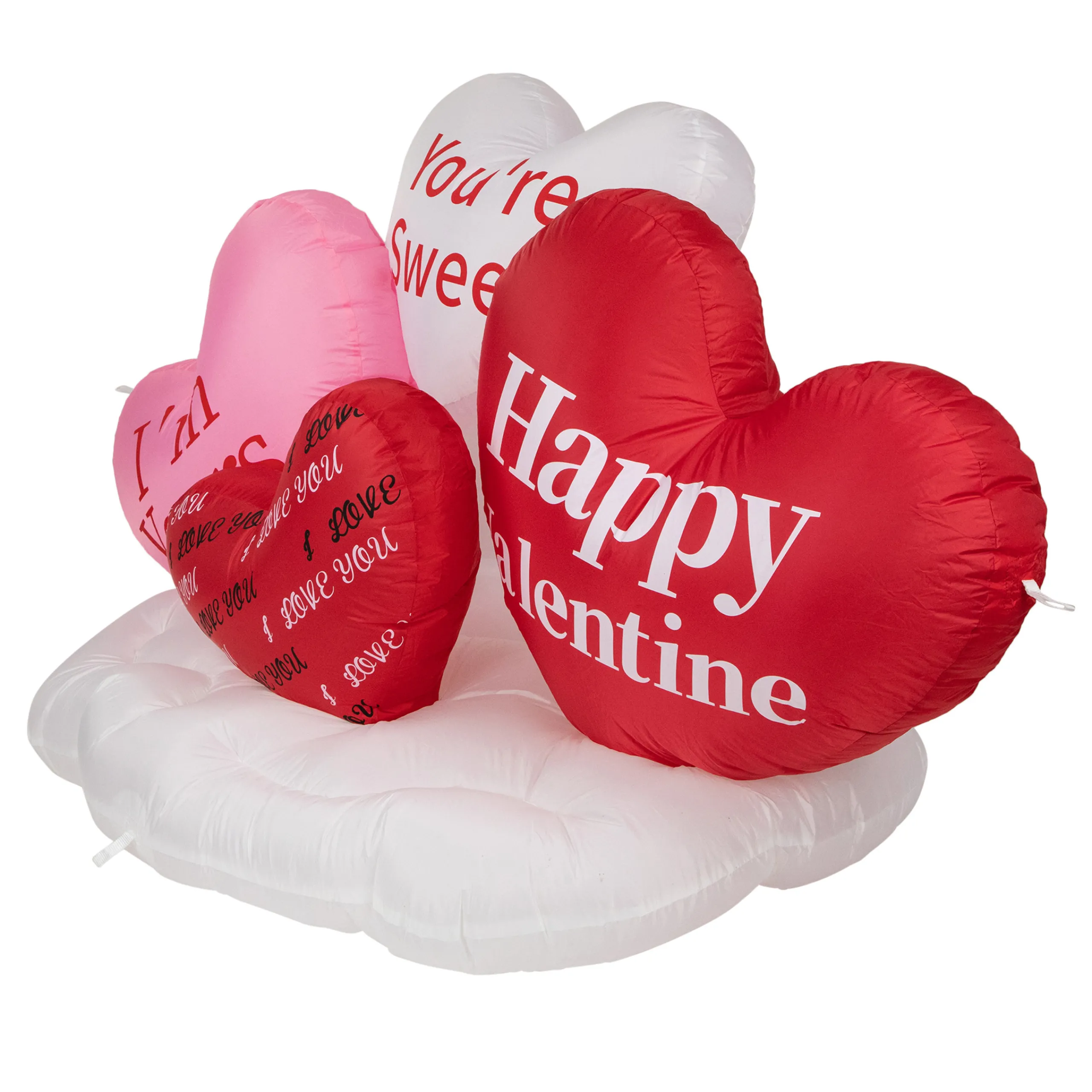Northlight 5' Inflatable Lighted Valentine's Day Conversation Hearts Outdoor Decoration