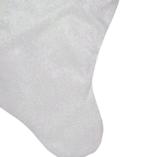 Stockings*Northlight 20.5" Iridescent Glitter Snowflake Print Christmas Stocking With Faux Fur Cuff