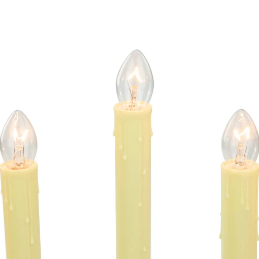 Northlight 14.5" Ivory 5-Lights Christmas Chandelier On Holly Berry And Bell Base Candle Lamp