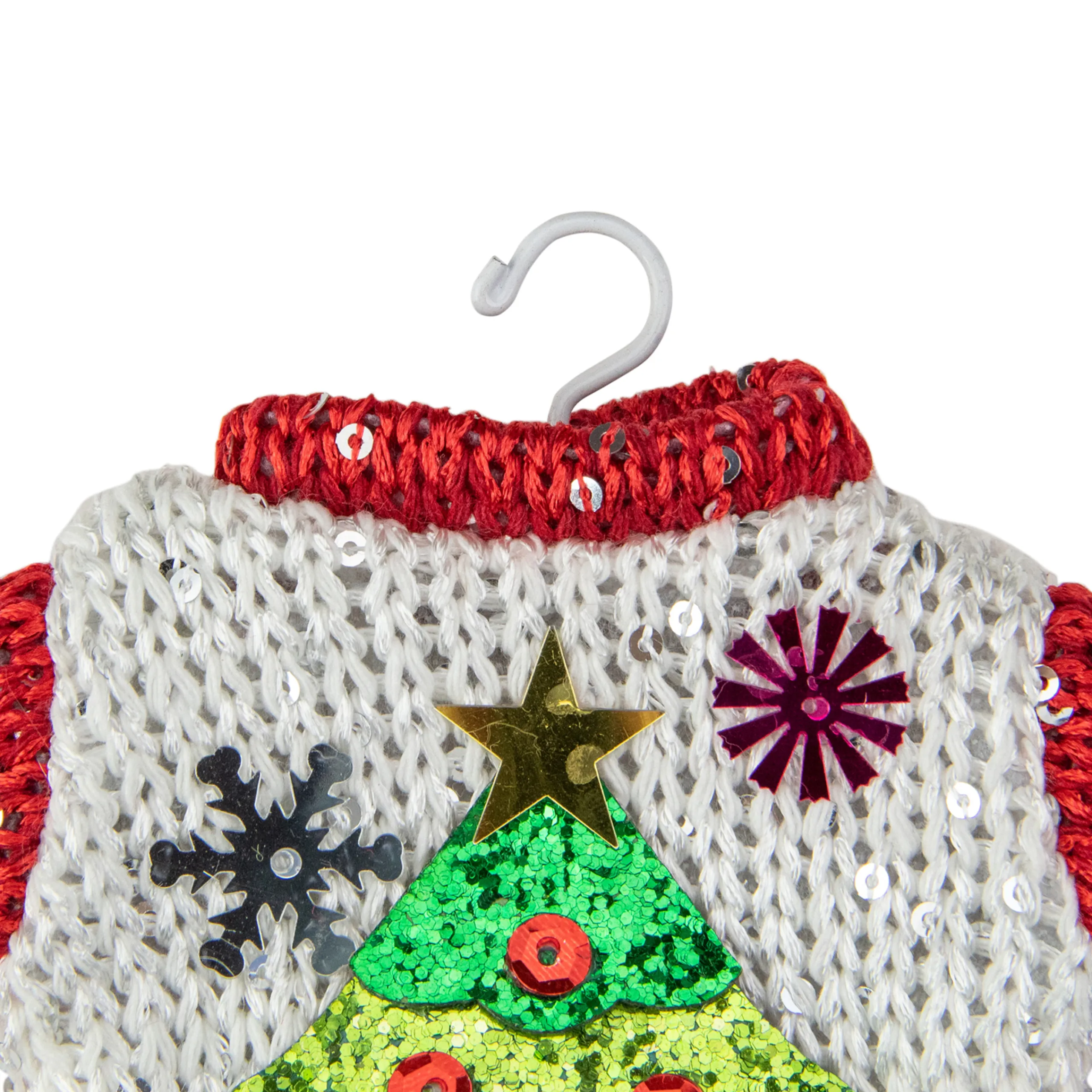 Northlight Fashion & Beauty>8" Knitted Ugly Sweater With Hanger Christmas Tree Ornament