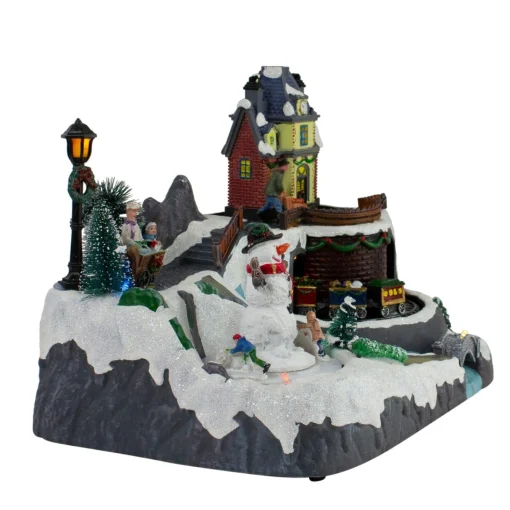 Christmas Villages*Northlight 10" Led Lighted Animated Train Christmas Village