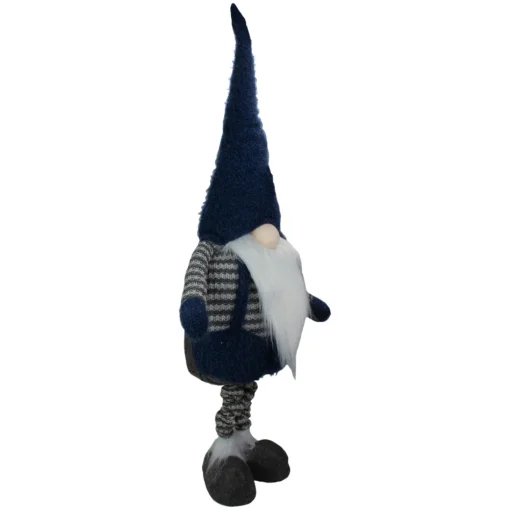 Gnomes*Northlight 41" Led Lighted Blue And Gray Extendable Gnome Christmas Figure
