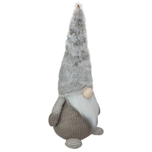 Gnomes*Northlight 23.5" Led Lighted Brown And White Knit Gnome Christmas Figure