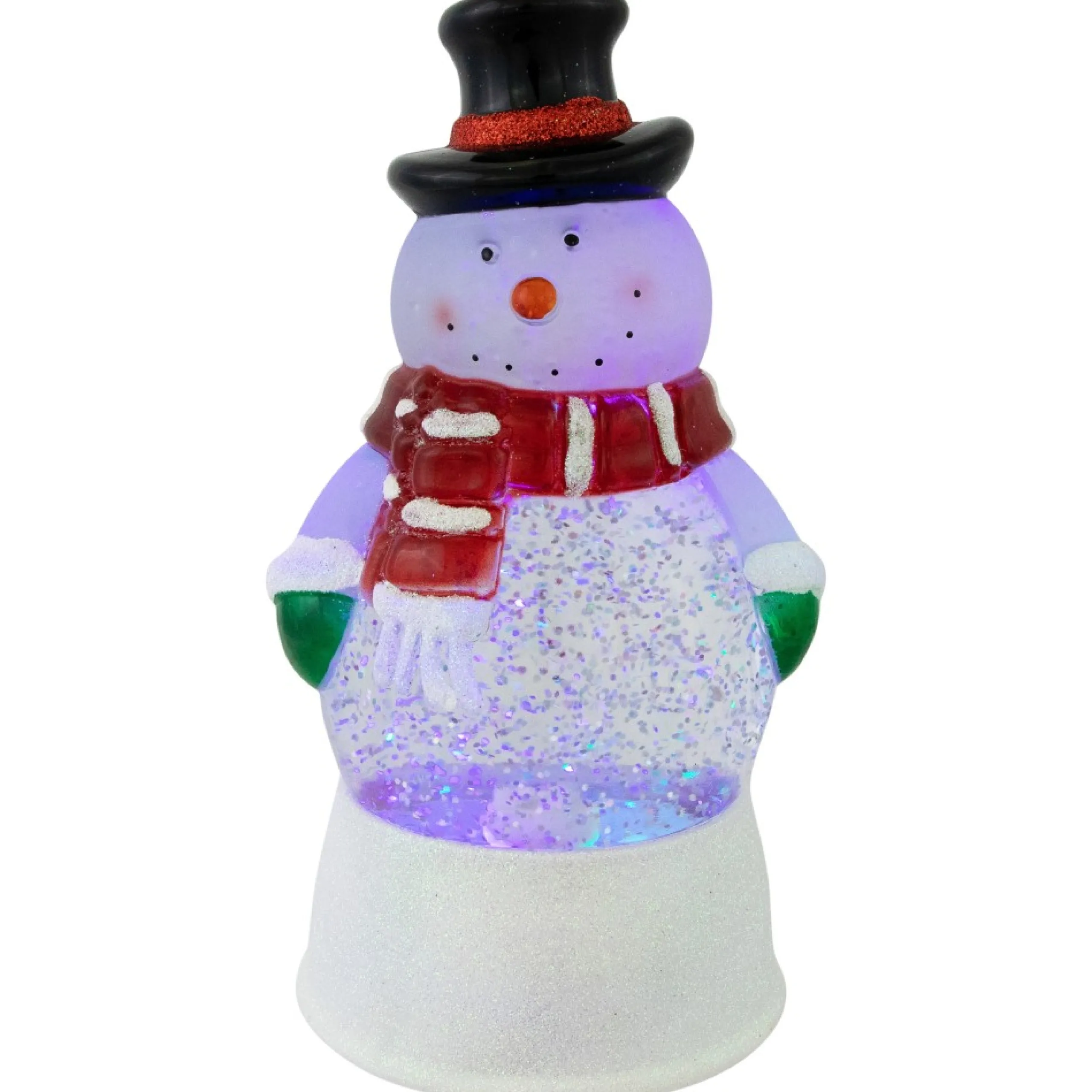 Snow Globes*Northlight 7" Led Lighted Color Changing Snowman Christmas Glittering Snow Dome