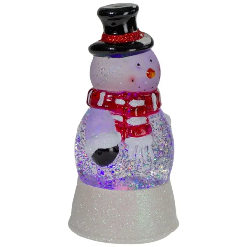 Snow Globes*Northlight 7.5" Led Lighted Color Changing Snowman Christmas Snow Globe