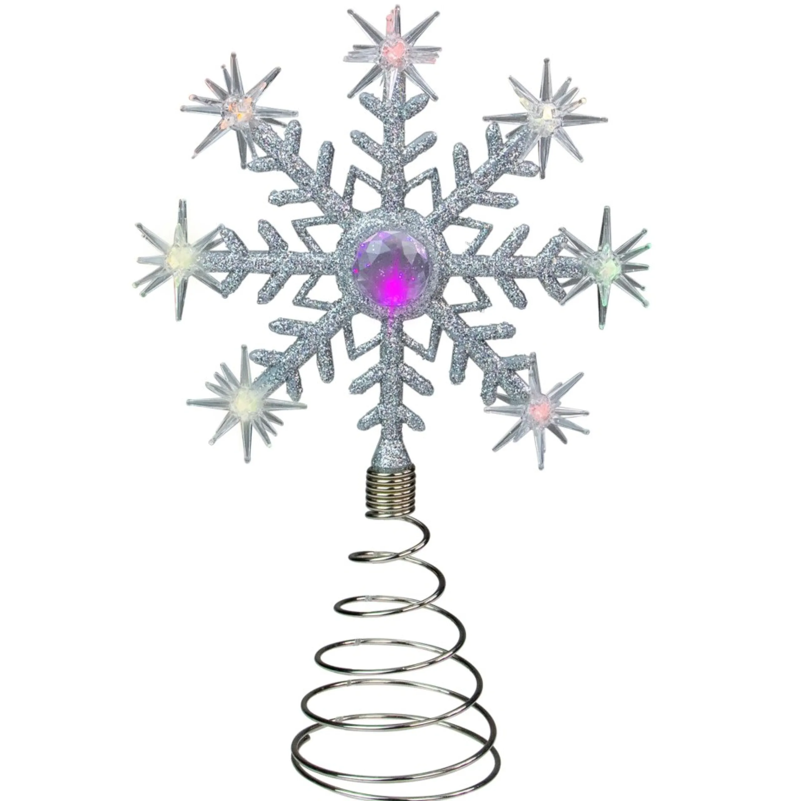 Snowflake Tree Toppers*Northlight 11" Led Lighted Coloring Changing Twinkling Snowflake Christmas Tree Topper
