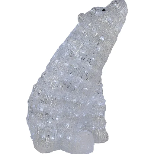 Outdoor Decorations*Northlight 18.5" Led Lighted Commercial Grade Acrylic Polar Bear Outdoor Christmas Decoration