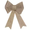 Bows*Northlight 16" Led Lighted Gold Glitter Burlap Bow Christmas Decoration With Color Changing Lights