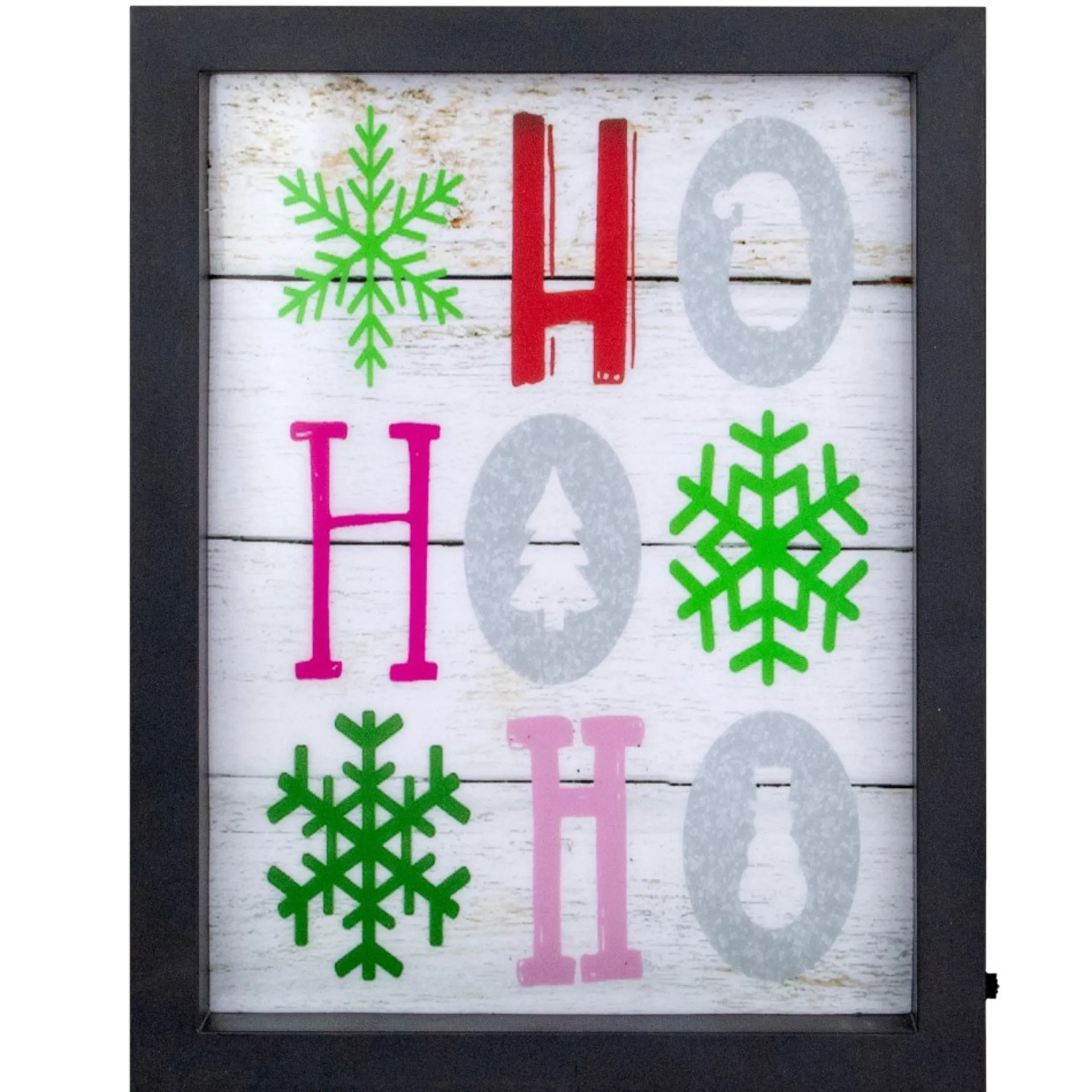 Signs & Plaques*Northlight 9" Led Lighted "Ho, Ho, Ho" With Snowflakes Christmas Wall Art