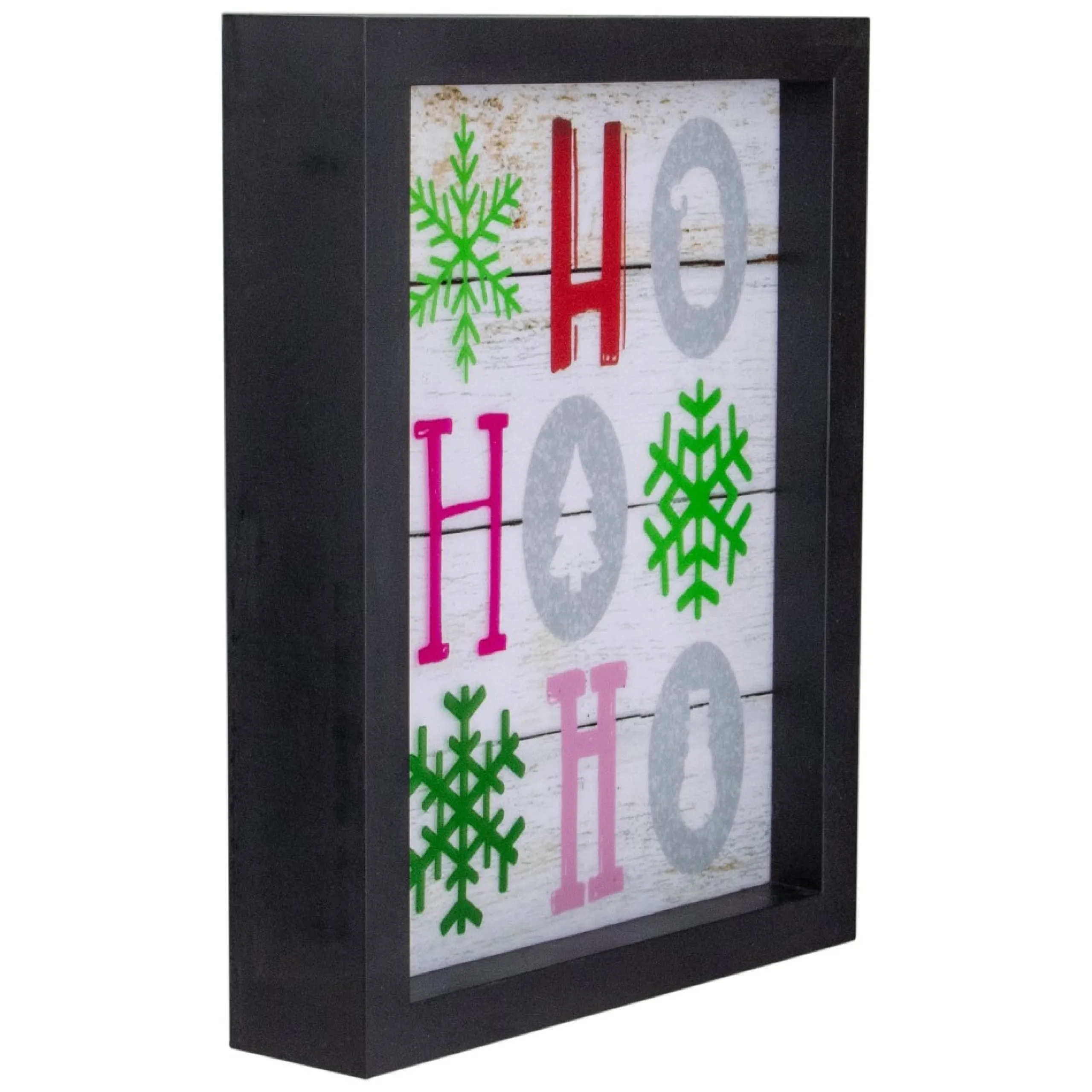 Signs & Plaques*Northlight 9" Led Lighted "Ho, Ho, Ho" With Snowflakes Christmas Wall Art