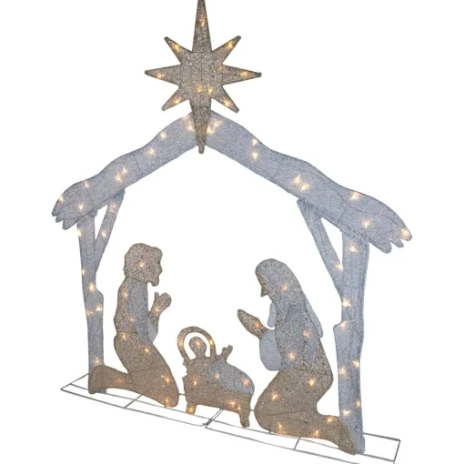 Nativities*Northlight 44" Led Lighted Holy Family Nativity Scene Outdoor Christmas Decoration