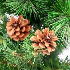 Northlight 2.5 Feet Tall And Smaller>23.5" Led Lighted Mixed Pine And Pine Cones Artificial Christmas Tree In Jute Base