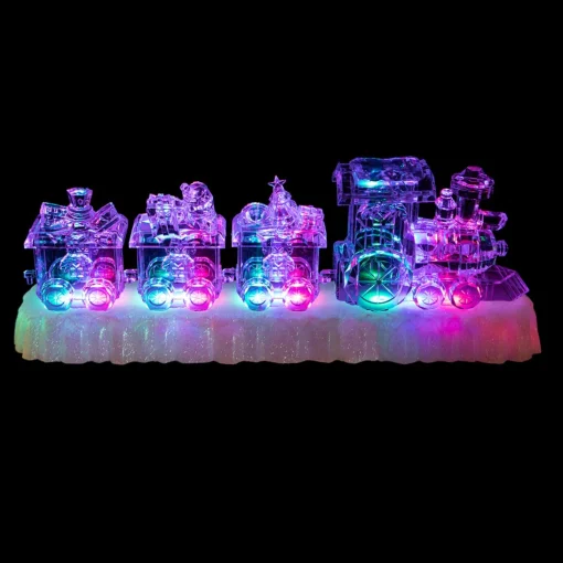 Trains*Northlight 12" Led Lighted Musical Icy Crystal Locomotive Train Christmas Decoration