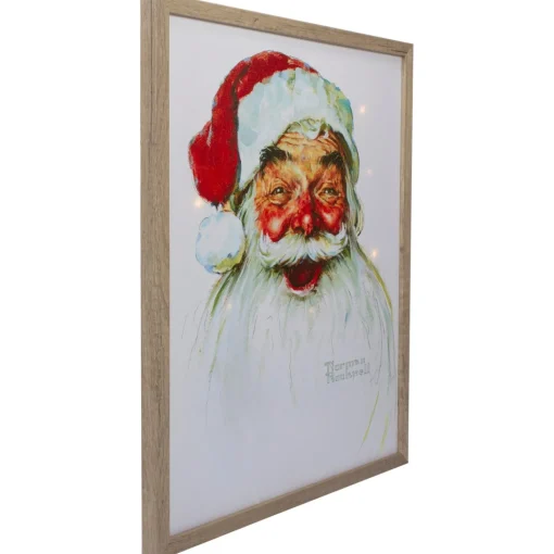 Wall & Door Decorations*Northlight 19" Led Lighted Norman Rockwell 'santa Claus' Christmas Wall Art