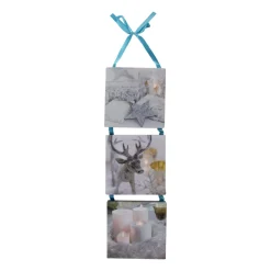 Wall & Door Decorations*Northlight 15.5" Led Lighted 3-Panel Winter Candle Flame Christmas Wall Art Decoration