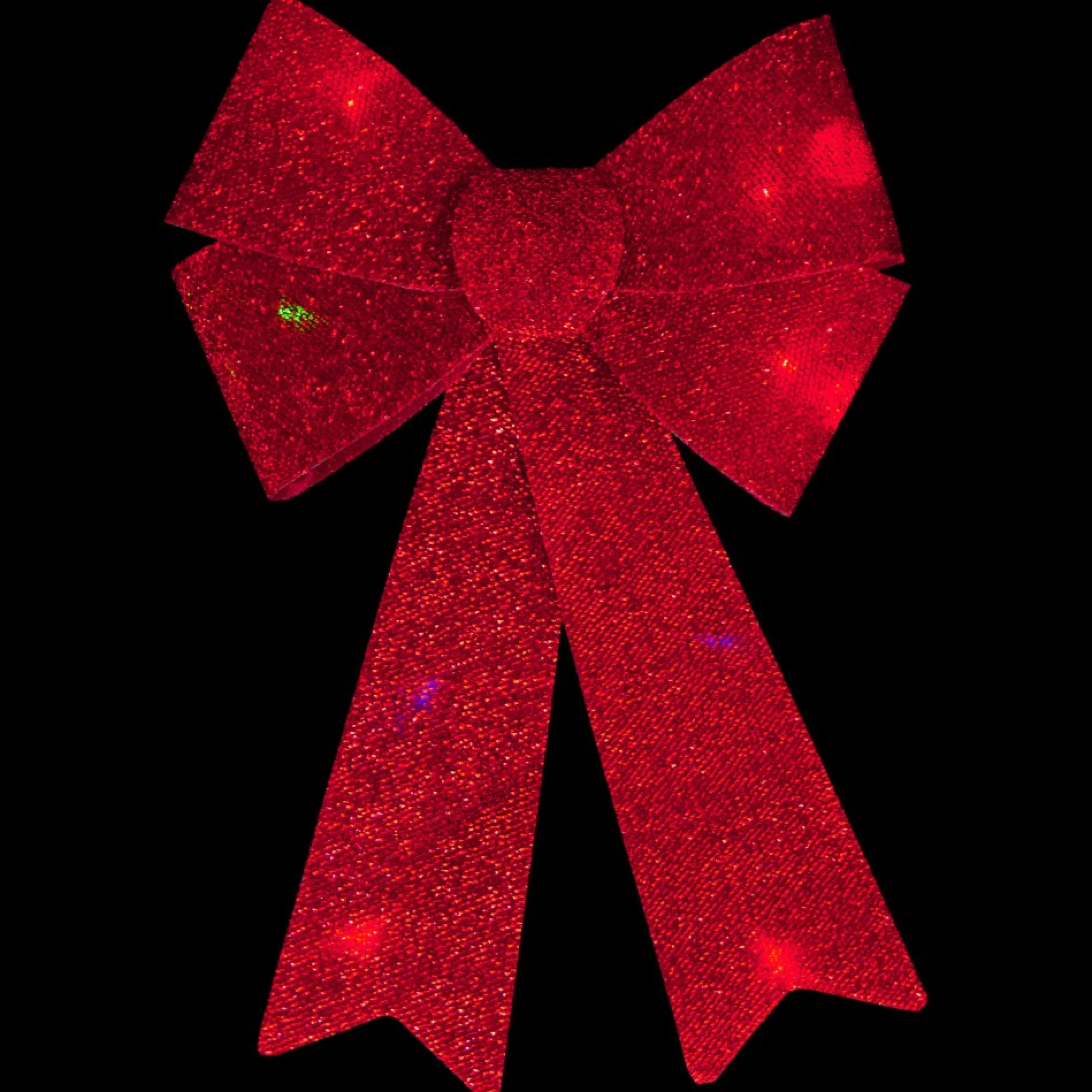 Bows*Northlight 17" Led Lighted Red Tinsel Bow Christmas Decoration With Color Changing Lights