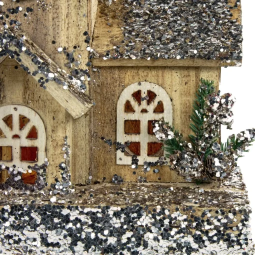 Table Top Pieces*Northlight 17" Led Lighted Rustic Church Wooden Christmas Table Decoration