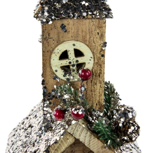 Table Top Pieces*Northlight 17" Led Lighted Rustic Church Wooden Christmas Table Decoration