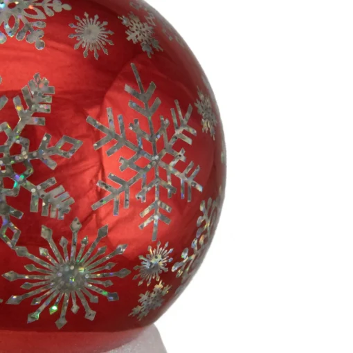 Snow Globes*Northlight 6.5" Led Lighted Shiny Red Snowflake Water Globe Tabletop Decoration