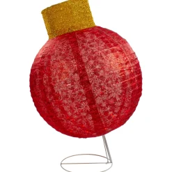 Commercial*Northlight 38" Led Lighted Twinkling Red Tinsel Ornament Outdoor Christmas Decoration