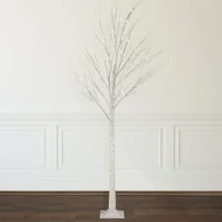Northlight Twig Trees>6' Led Lighted White Christmas Twig Tree - Warm White Lights