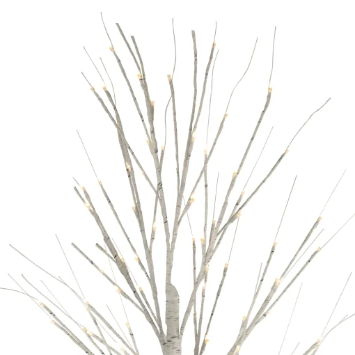 Northlight Twig Trees>6' Led Lighted White Christmas Twig Tree - Warm White Lights