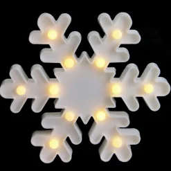 Wall & Door Decorations*Northlight 9.5" Led Lighted White Snowflake Christmas Marquee Sign