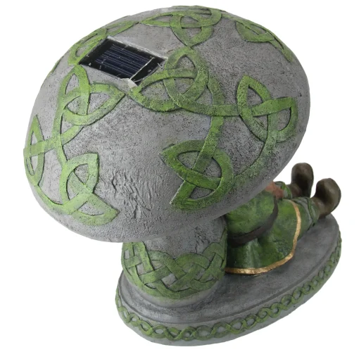 Roman 10" Led Solar Lighted Leprechaun St. Patrick's Day Statue