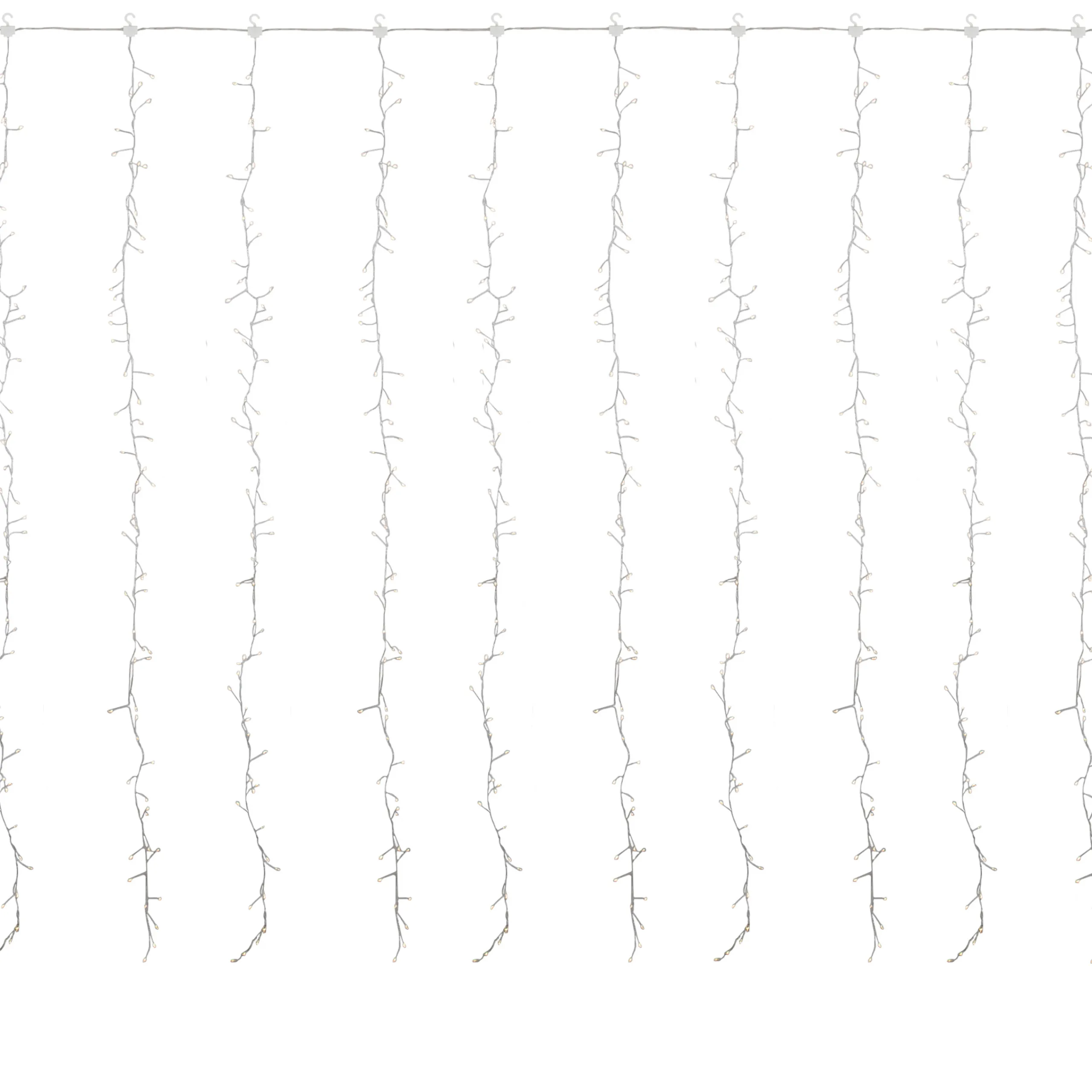 Northlight 600 Led Warm White Curtain Christmas Lights - 6.5' Clear Wire