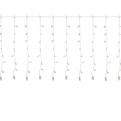 Northlight 120 Led Warm White Curtain Christmas Lights - 7.5' Clear Wire