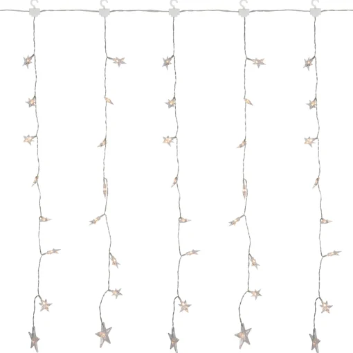 Northlight 120 Led Warm White Curtain Christmas Lights - 7.5' Clear Wire