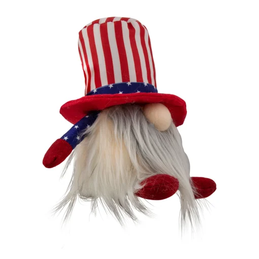 Northlight 6.75" Lighted Americana Boy 4Th Of July Patriotic Gnome