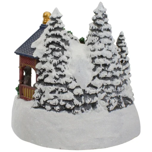 Christmas Villages*Northlight 10" Lighted And Animated Christmas Scene With Santa Claus