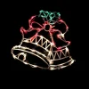 Window Decorations*Northlight 15" Lighted Bells With Bow Christmas Window Silhouette Decoration