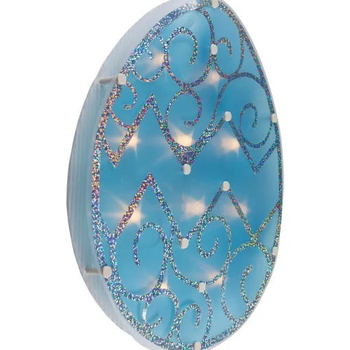 Northlight 12" Lighted Blue Easter Egg Window Silhouette Decoration