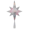 Star Tree Toppers*Northlight 11" Lighted Clear 8 Point Star Of Bethlehem Christmas Tree Topper - Multicolor Lights