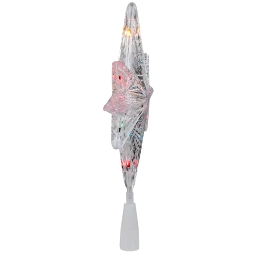 Star Tree Toppers*Northlight 11" Lighted Clear 8 Point Star Of Bethlehem Christmas Tree Topper - Multicolor Lights