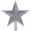 Star Tree Toppers*Hofert 9.5" Lighted Clear 5 Point Star Christmas Tree Topper - Multicolor Led Lights