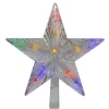 Star Tree Toppers*Hofert 9.5" Lighted Clear Constant Wide Angle 5 Point Star Christmas Tree Topper - Multicolor Led Lights