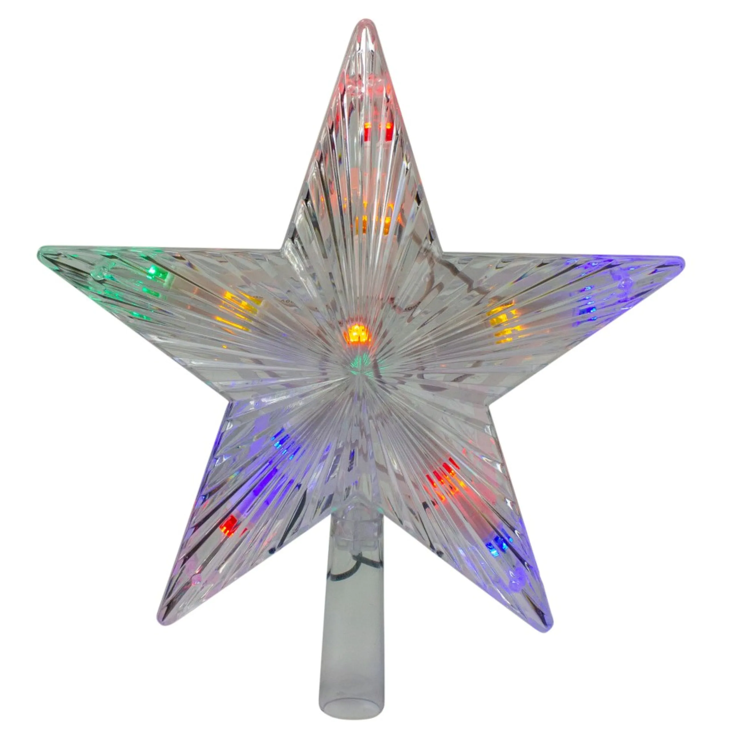 Star Tree Toppers*Hofert 9.5" Lighted Color Changing 5 Point Star Tree Topper - White And Blue Led Lights