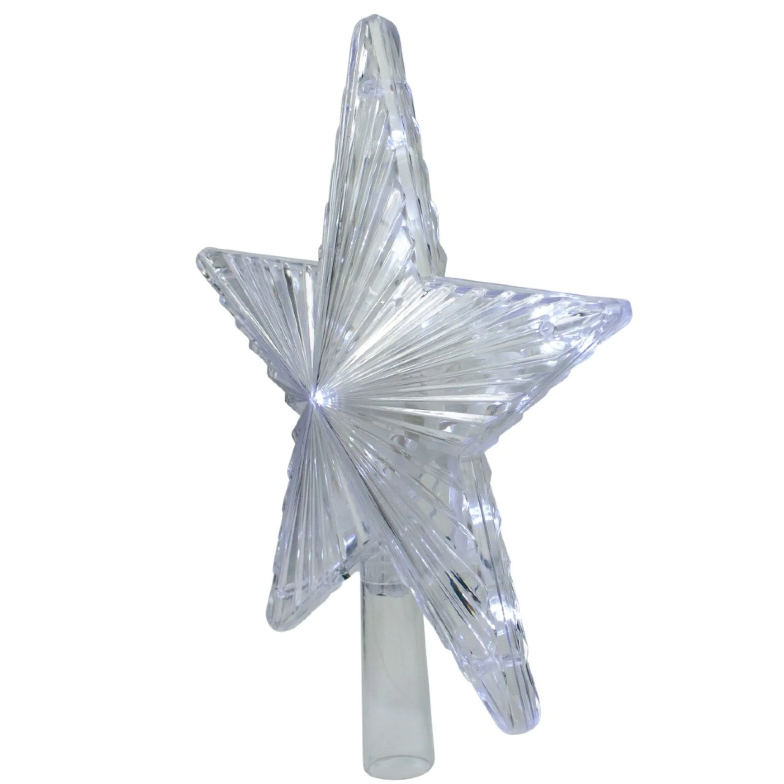 Star Tree Toppers*Hofert 9.5" Lighted Color Changing 5 Point Star Tree Topper - White And Blue Led Lights