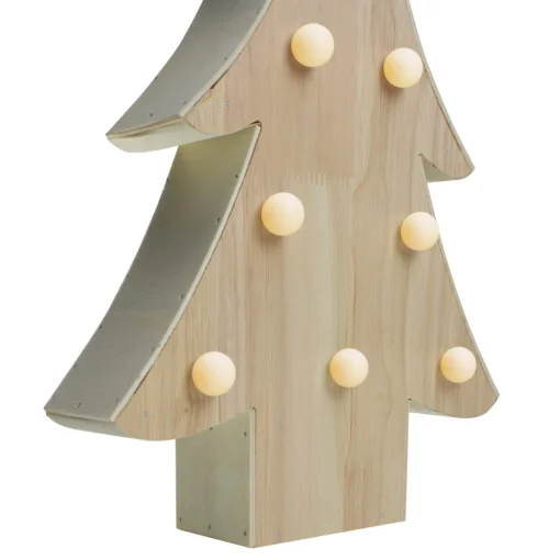 Signs & Plaques*Northlight 15" Lighted 3D Wooden Christmas Tree Tabletop Decor