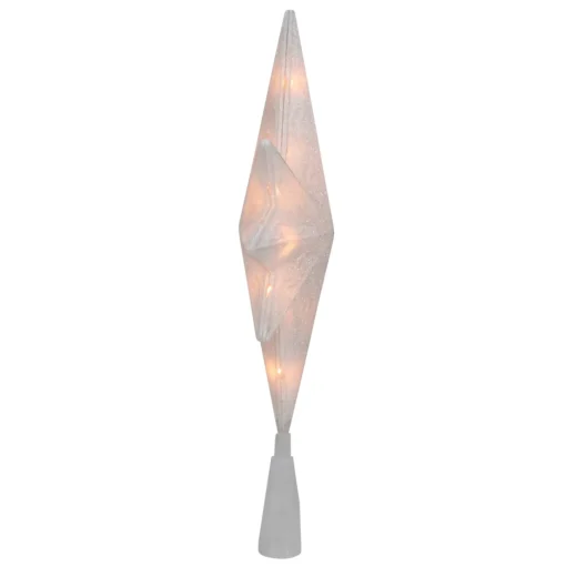 Star Tree Toppers*Northlight 11" Lighted Frosted Clear And Rose Gold Bethlehem Star Christmas Tree Topper - Clear Lights