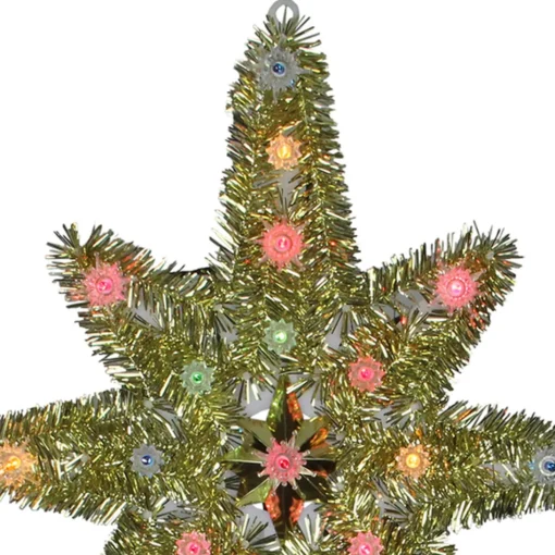 Star Tree Toppers*Northlight 21" Lighted Gold Star Of Bethlehem Christmas Tree Topper - Multicolor Lights