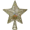 Star Tree Toppers*Northlight 13" Lighted Gold Star With Rotating Projector Christmas Tree Topper - Multicolor Led Lights