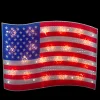 Northlight 17" Lighted Holographic Red, White And Blue American Flag Window Silhouette Decoration