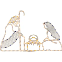 Window Decorations*Northlight 30" Lighted Holy Family Nativity Scene Christmas Window Silhouette